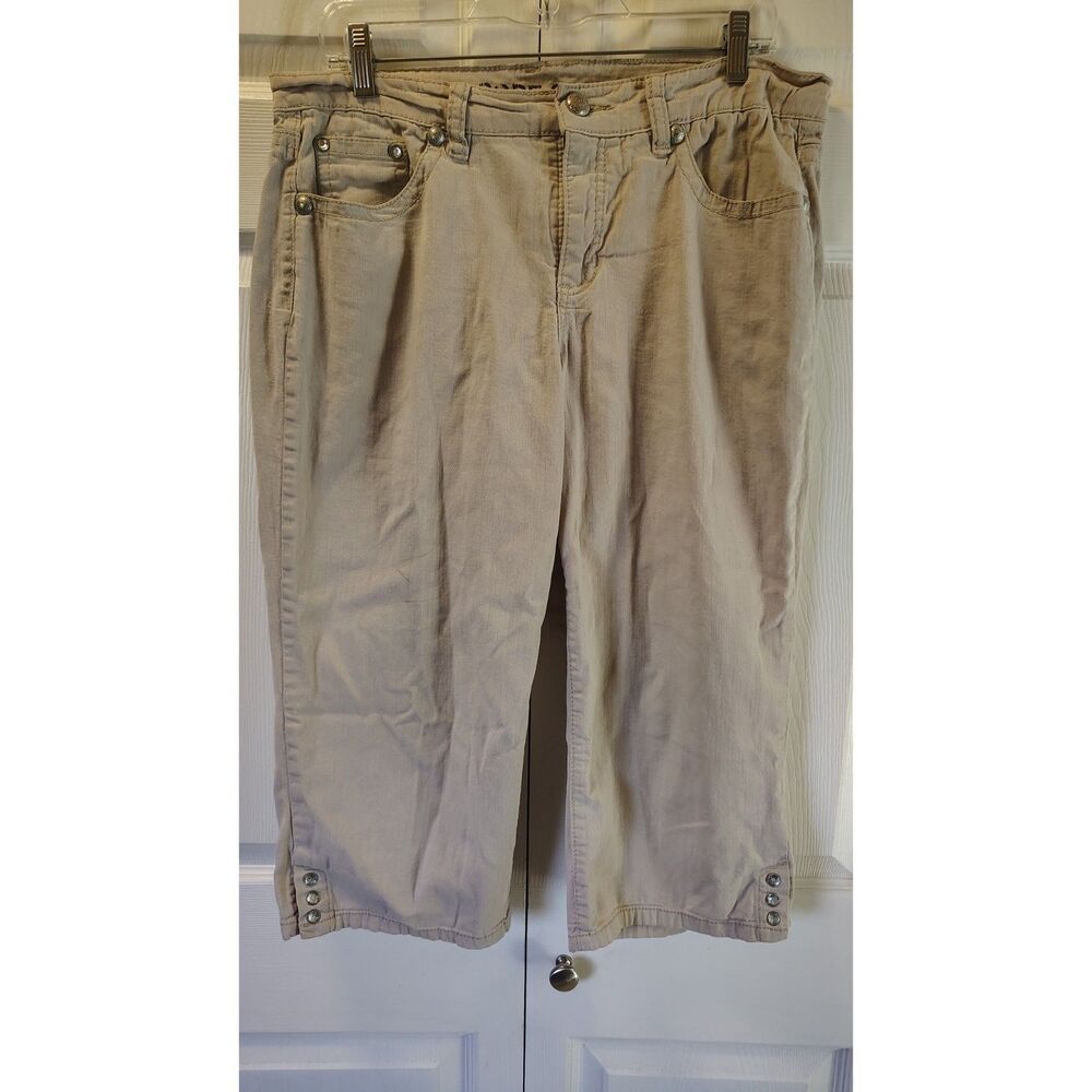 Code Bleu Gwen Button-Accent Capri Pants – Size 12